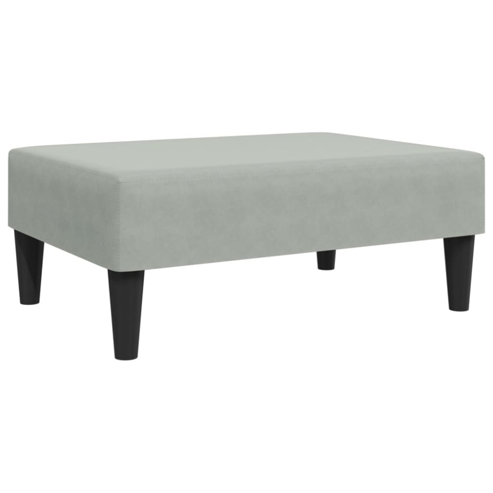 vidaXL Taburet, gri deschis, 77x55x31 cm, catifea