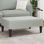 vidaXL Taburet, gri deschis, 77x55x31 cm, catifea vidaXL Taburet, gri deschis, 77x55x31 cm, catifea