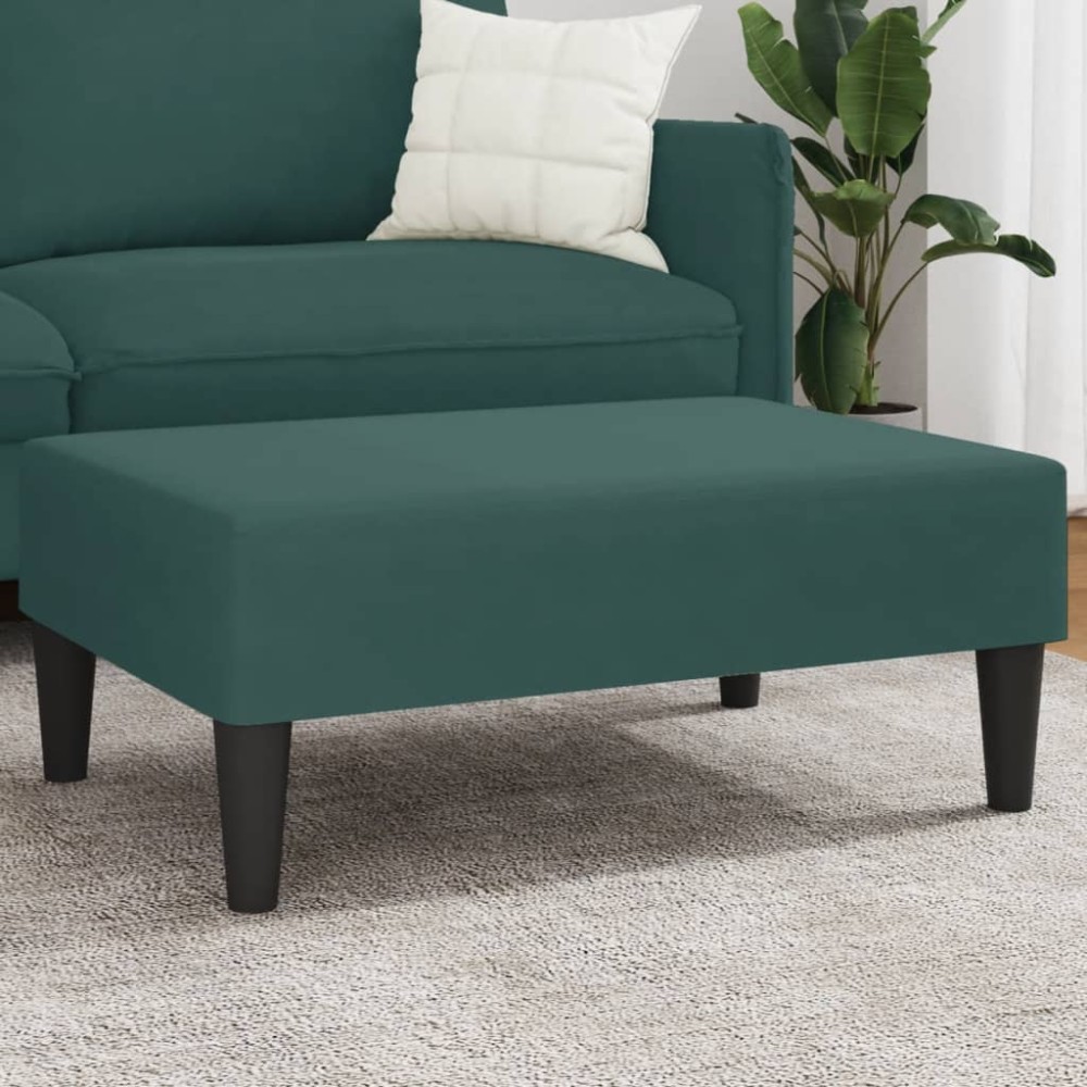 vidaXL Taburet, verde închis, 77x55x31 cm, catifea