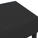 vidaXL Taburet, negru, 77x55x31 cm, catifea vidaXL Taburet, negru, 77x55x31 cm, catifea