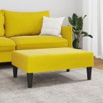 vidaXL Taburet, galben, 77x55x31 cm, catifea vidaXL Taburet, galben, 77x55x31 cm, catifea