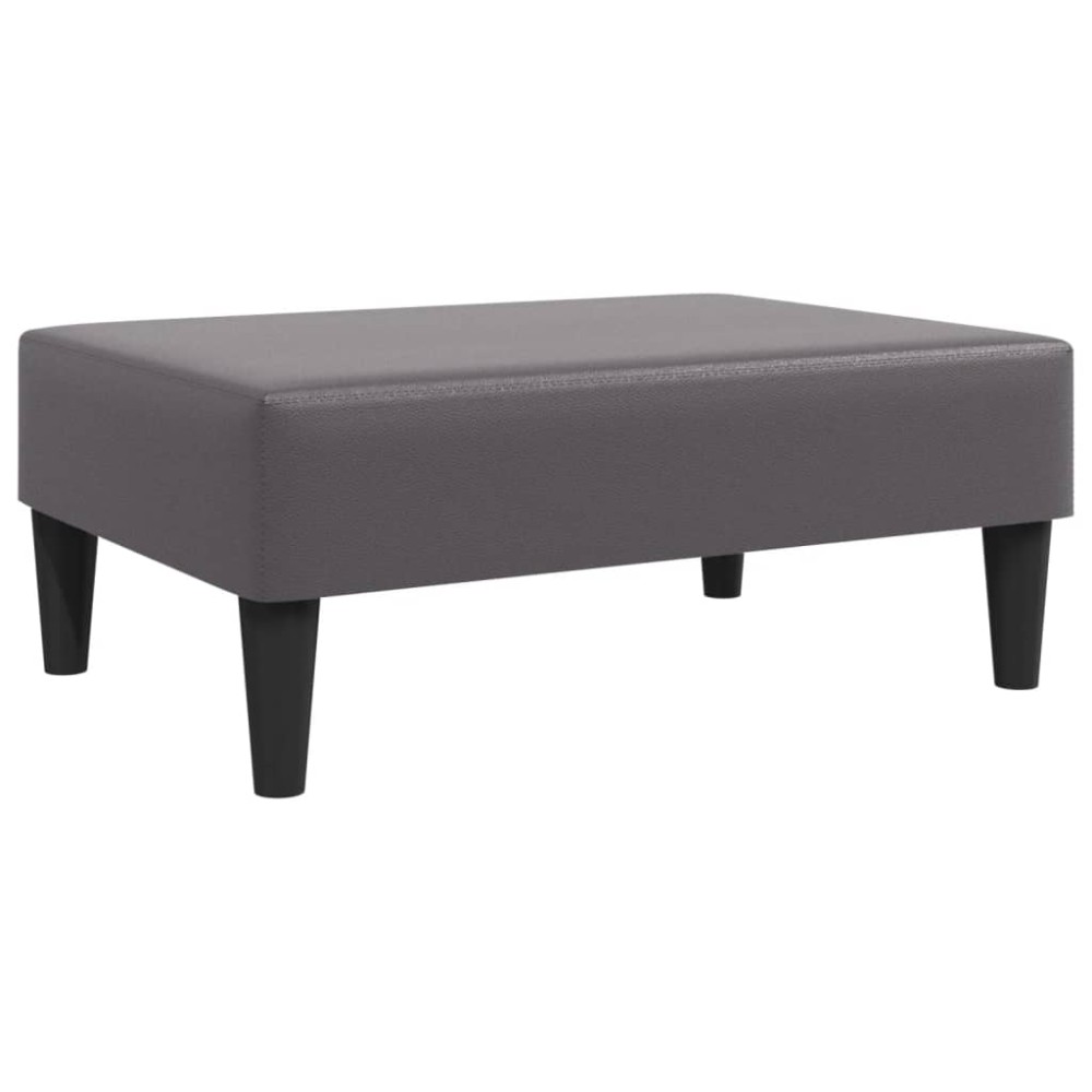 vidaXL Taburet, gri, 77x55x31 cm, piele ecologică