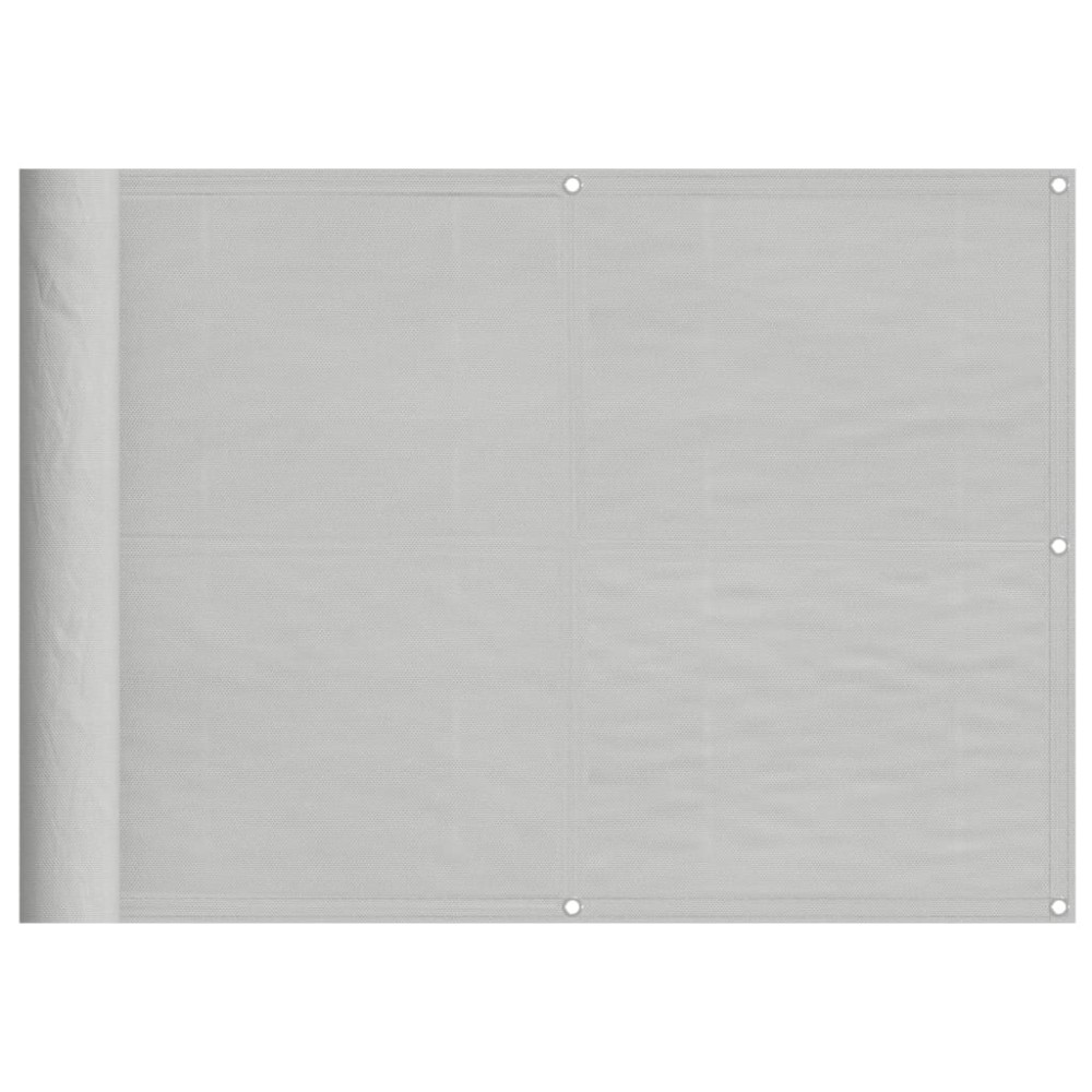 vidaXL Paravan de balcon gri deschis 75x600 cm 100% poliester oxford