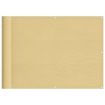 vidaXL Paravan de balcon, nisipiu, 75x400 cm, 100% poliester oxford
