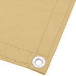 vidaXL Paravan de balcon, nisipiu, 75x400 cm, 100% poliester oxford