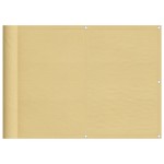 vidaXL Paravan de balcon, nisipiu, 75x500 cm, 100% poliester oxford