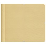 vidaXL Paravan de balcon, nisipiu, 90x600 cm, 100% poliester oxford