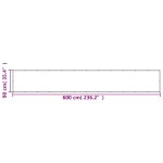 vidaXL Paravan de balcon, nisipiu, 90x600 cm, 100% poliester oxford