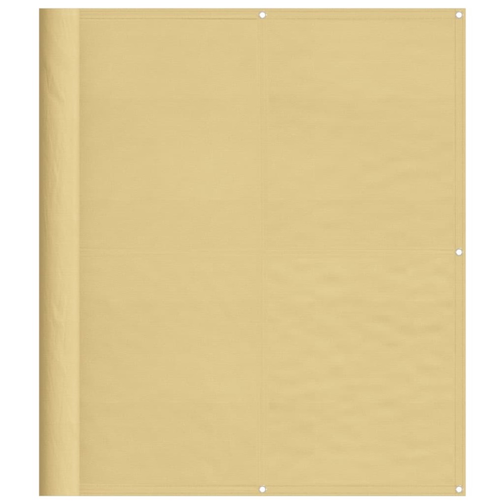 vidaXL Paravan de balcon, nisipiu, 120x600 cm, 100% poliester oxford