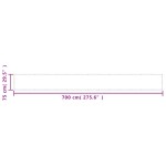 vidaXL Paravan de balcon, antracit, 75x700 cm, 100% poliester oxford