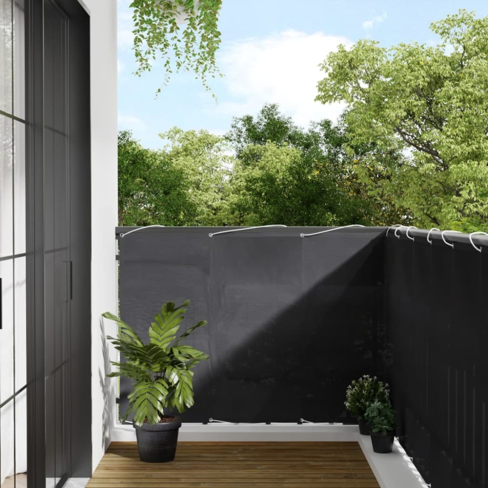 vidaXL Paravan de balcon, antracit, 120x700 cm, 100% poliester oxford