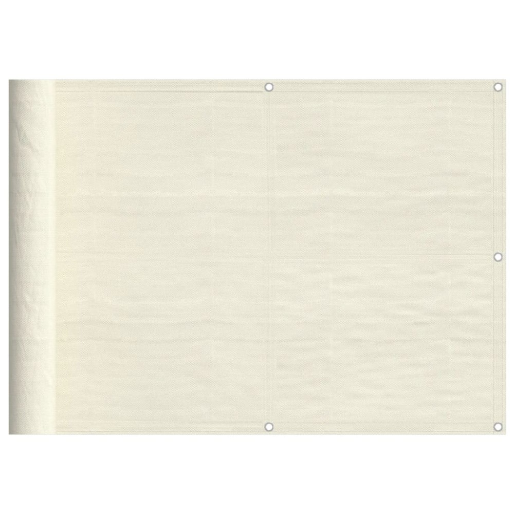 vidaXL Paravan de balcon, crem, 75x1000 cm, 100% poliester oxford