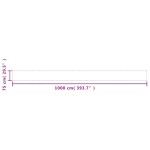 vidaXL Paravan de balcon, crem, 75x1000 cm, 100% poliester oxford