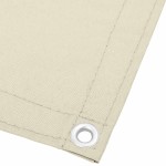 vidaXL Paravan de balcon, crem, 120x700 cm, 100% poliester oxford