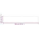 vidaXL Paravan de balcon, crem, 120x700 cm, 100% poliester oxford