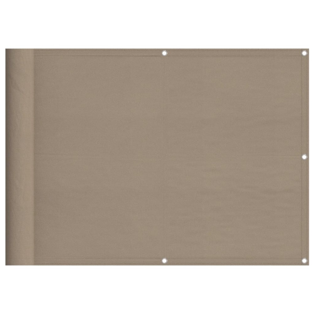vidaXL Paravan de balcon, gri taupe, 75x800 cm, 100% poliester oxford