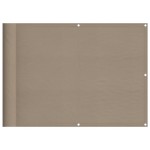 vidaXL Paravan de balcon, gri taupe, 75x800 cm, 100% poliester oxford