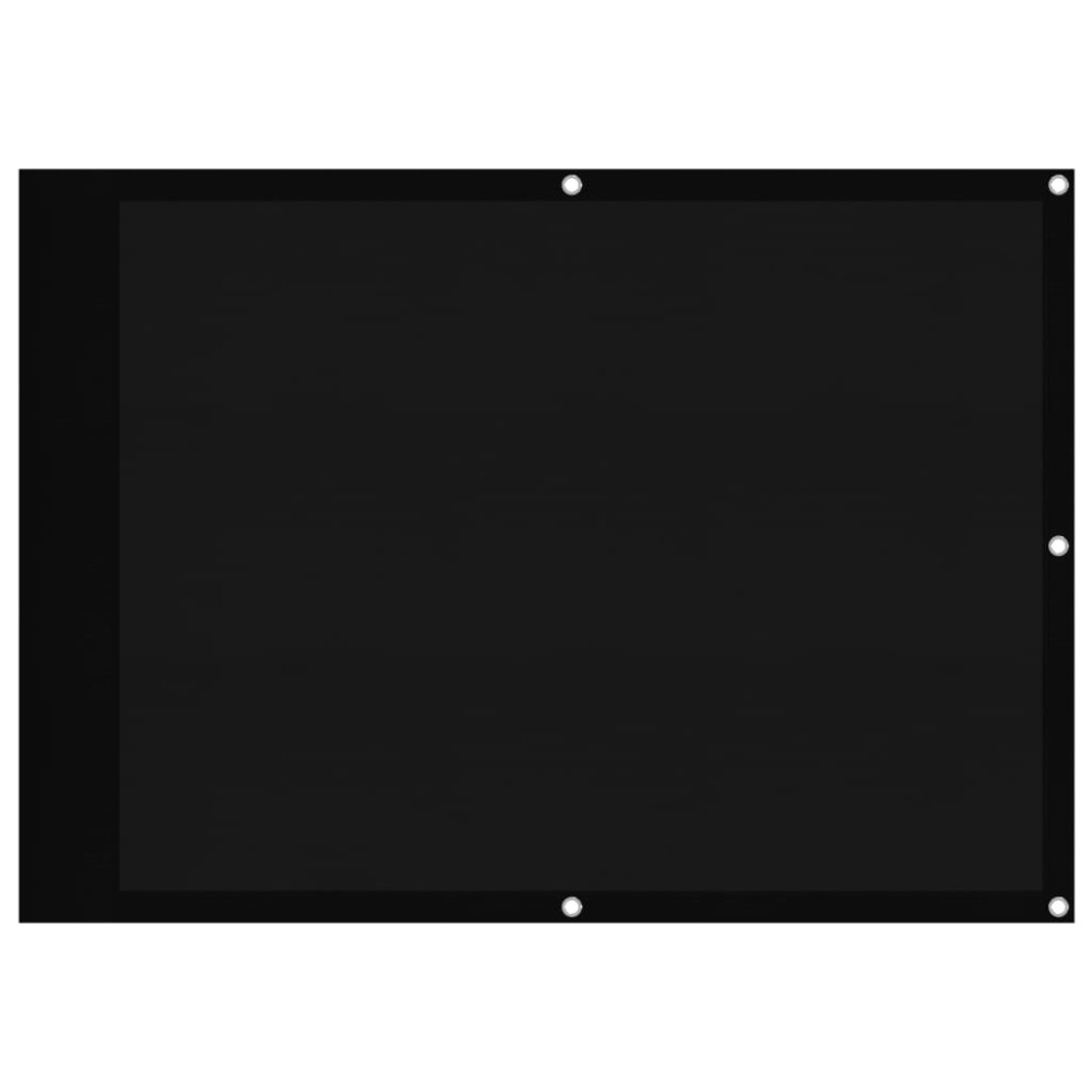 vidaXL Paravan de balcon, negru, 75x800 cm, 100% poliester oxford