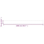 vidaXL Paravan de balcon, negru, 75x1000 cm, 100% poliester oxford