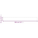 vidaXL Paravan de balcon, maro, 75x800 cm, 100% poliester oxford