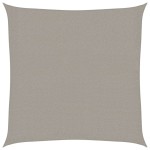 vidaXL Pânză parasolar, gri deschis, 2,5x2,5 m, pătrat, 160 g/m², HDPE