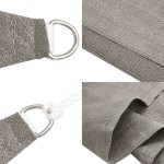 vidaXL Pânză parasolar, gri deschis, 3x3 m, pătrat, 160 g/m², HDPE