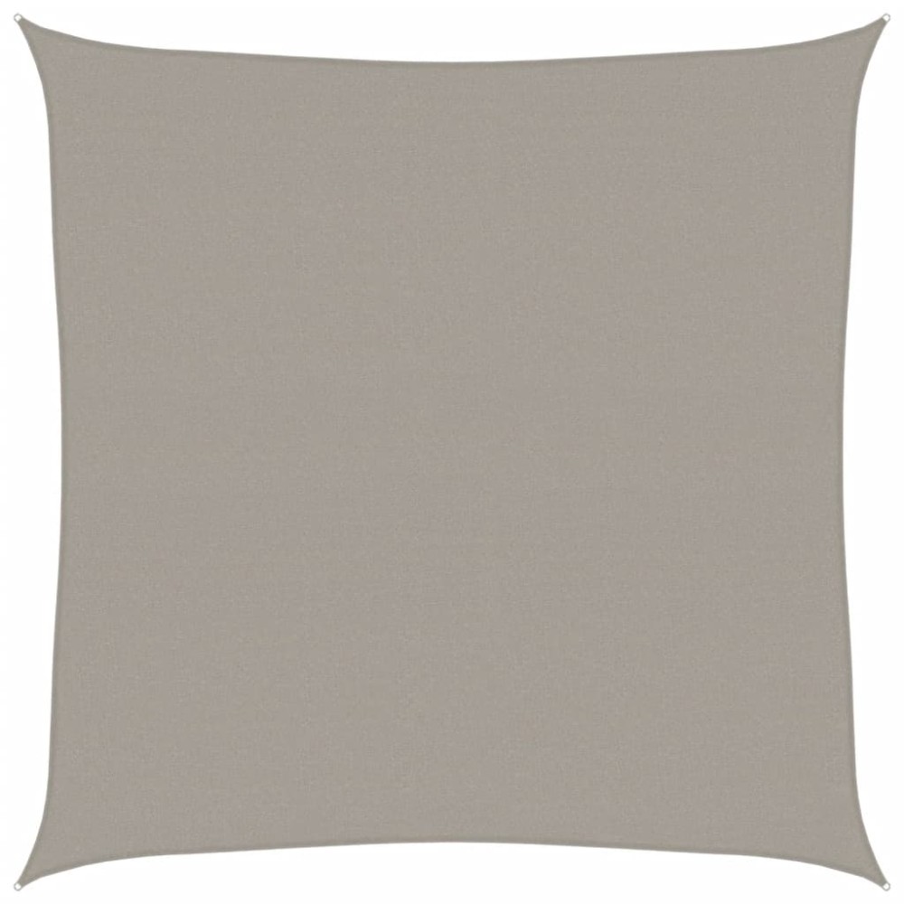 vidaXL Pânză parasolar, gri deschis, 5x5 m, pătrat, 160 g/m², HDPE