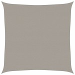 vidaXL Pânză parasolar, gri deschis, 5x5 m, pătrat, 160 g/m², HDPE