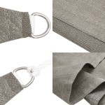 vidaXL Pânză parasolar, gri deschis, 5x5 m, pătrat, 160 g/m², HDPE