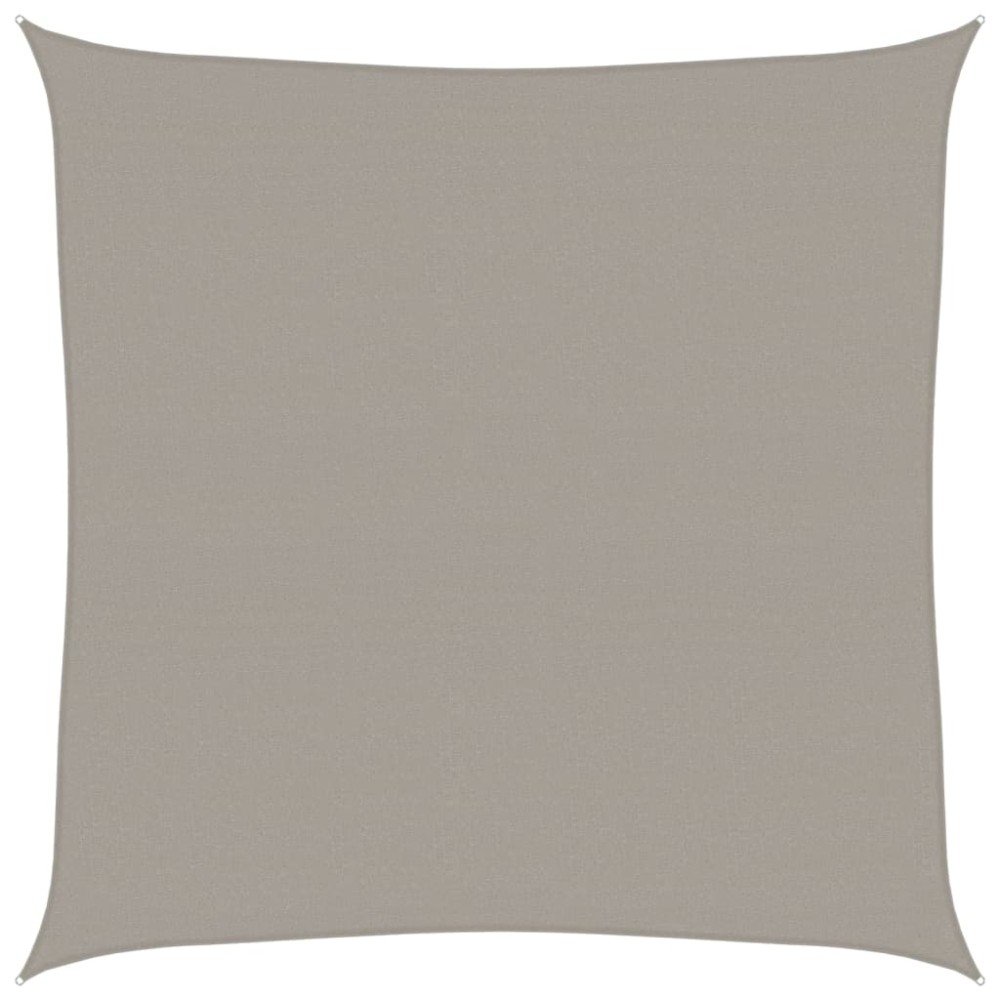 vidaXL Pânză parasolar, gri deschis, 7x7 m, pătrat, 160 g/m², HDPE