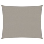 vidaXL Pânză parasolar gri deschis dreptunghiular 2,5x3m HDPE 160 g/m²