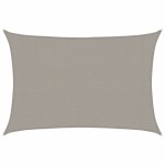 vidaXL Pânză parasolar gri deschis dreptunghiular 3x4,5m HDPE 160 g/m²