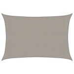 vidaXL Pânză parasolar gri deschis dreptunghiular 3x5 m HDPE 160 g/m²