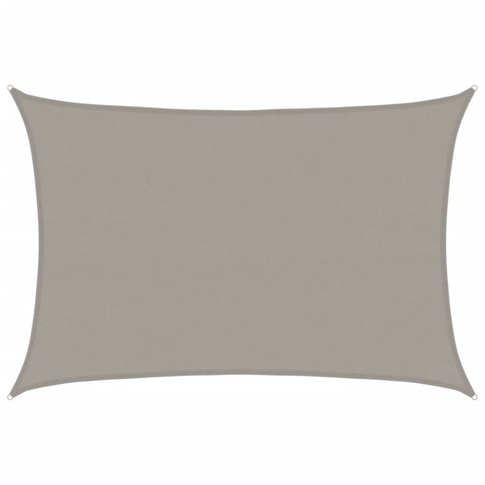 vidaXL Pânză parasolar gri deschis dreptunghiular 5x7 m HDPE 160 g/m²