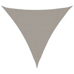 vidaXL Pânză parasolar gri deschis 3x3x3 m HDPE 160 g/m² triunghiular
