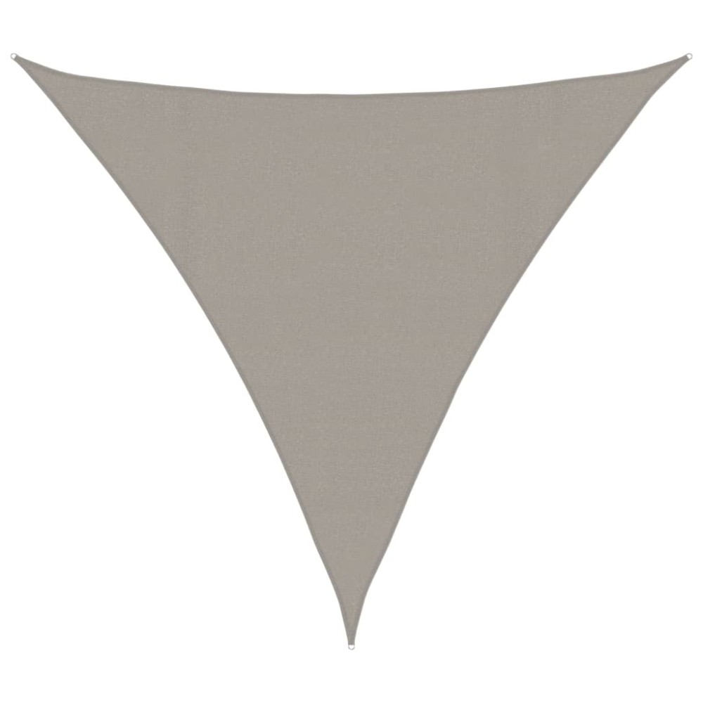 vidaXL Pânză parasolar, nisipiu, triunghiular, 4x4x4 m, HDPE, 160 g/m²