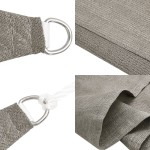 vidaXL Pânză parasolar, gri deschis, trapez, 3/4x2 m, HDPE, 160 g/m²