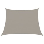 vidaXL Pânză parasolar, gri deschis, 4/5x3 m, HDPE, 160 g/m², trapez