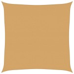 vidaXL Pânză parasolar, nisipiu, 4x4 m, pătrat, 160 g/m², HDPE