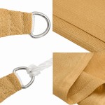 vidaXL Pânză parasolar, nisipiu, 4x4 m, pătrat, 160 g/m², HDPE