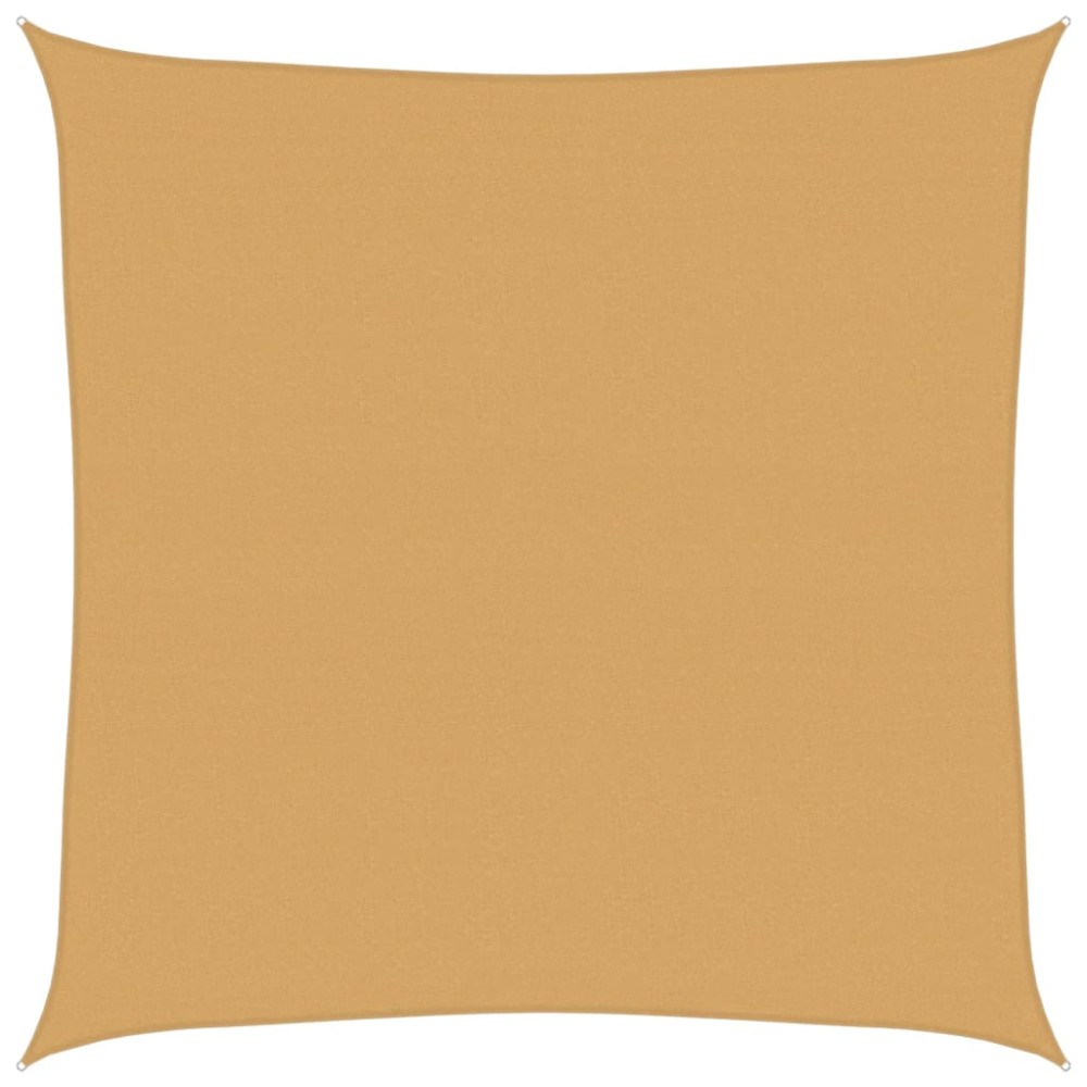 vidaXL Pânză parasolar, nisipiu, 5x5 m, pătrat, 160 g/m², HDPE