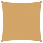 vidaXL Pânză parasolar, nisipiu, 5x5 m, pătrat, 160 g/m², HDPE