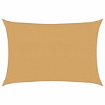 vidaXL Pânză parasolar, nisipiu dreptunghiular 3x4 m HDPE 160 g/m²