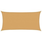 vidaXL Pânză parasolar, nisipiu dreptunghiular 3x6 m HDPE 160 g/m²
