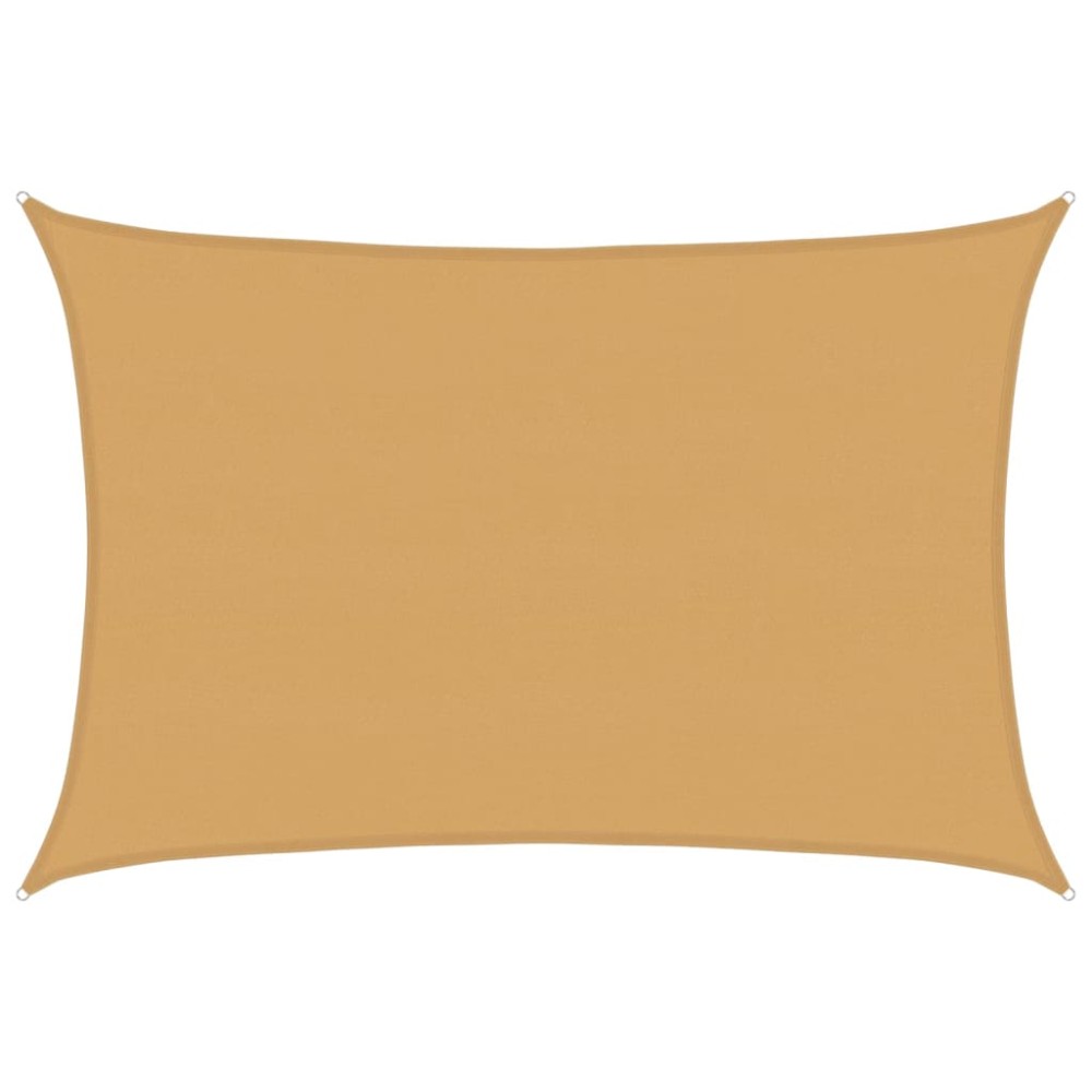 vidaXL Pânză parasolar, nisipiu dreptunghiular 5x6 m HDPE 160 g/m²