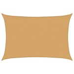 vidaXL Pânză parasolar, nisipiu dreptunghiular 5x7 m HDPE 160 g/m²