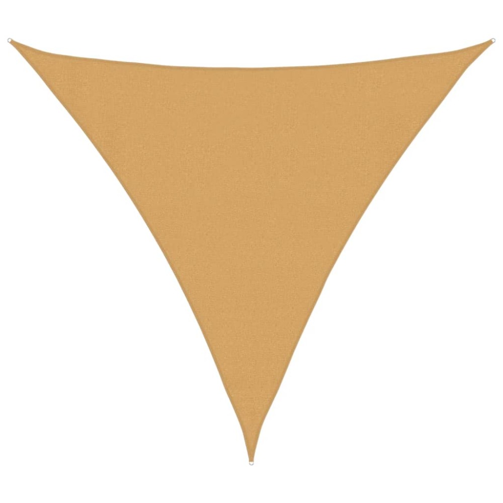 vidaXL Pânză parasolar, nisipiu, triunghiular, 3x3x3 m, HDPE, 160 g/m²