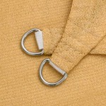 vidaXL Pânză parasolar nisipiu triunghiular 3,6x3,6x3,6m HDPE 160 g/m²