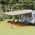 vidaXL Covor pentru cort, nisipiu, 400x600 cm, HDPE vidaXL Covor pentru cort, nisipiu, 400x600 cm, HDPE