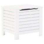 vidaXL Cutie depozitare capac "RANA", alb, 60x49x54 cm, lemn masiv pin vidaXL Cutie depozitare capac "RANA", alb, 60x49x54 cm, lemn masiv pin